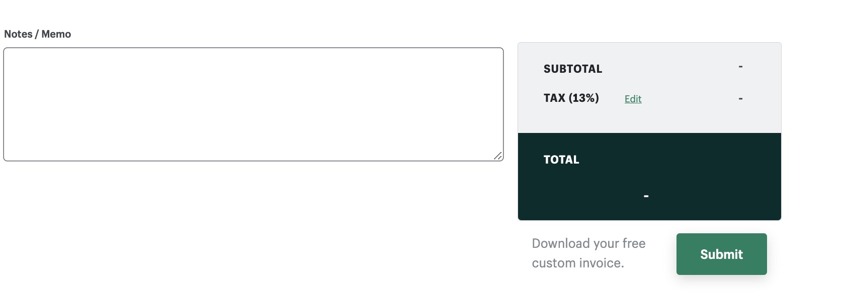 You can freely download your invoice for easy sharing with customers.