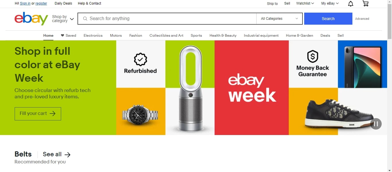artificial intelligence in eCommerce eBay
