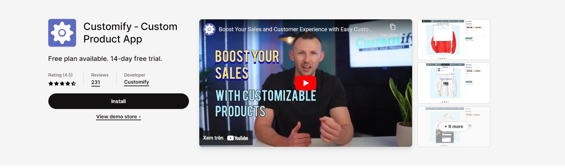 shopify product cusstomizer app customify