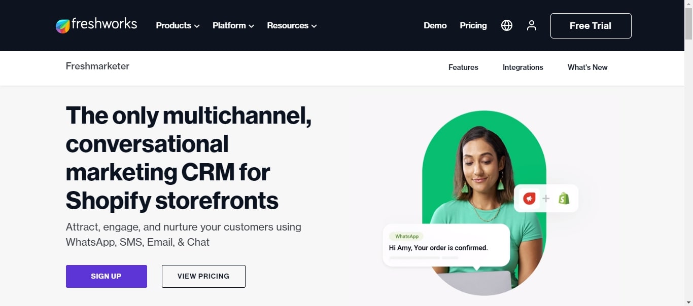 freshmarketer Shopify CRM