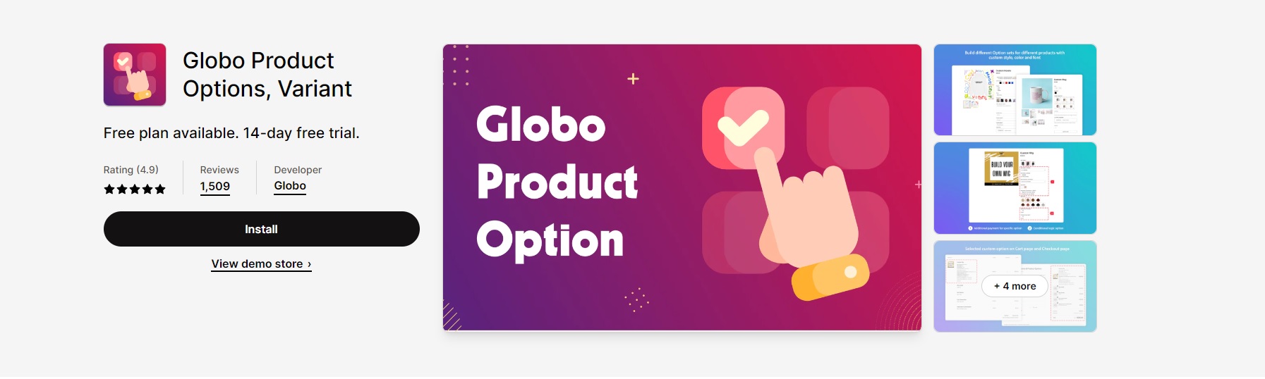globo shopify product customizer app