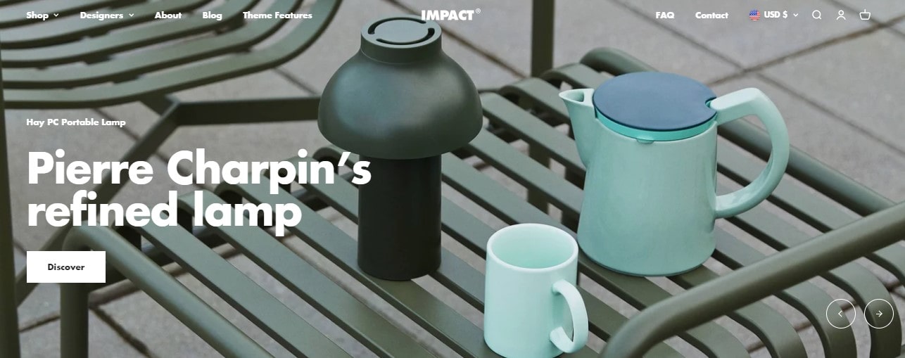 impact shopify theme - home style