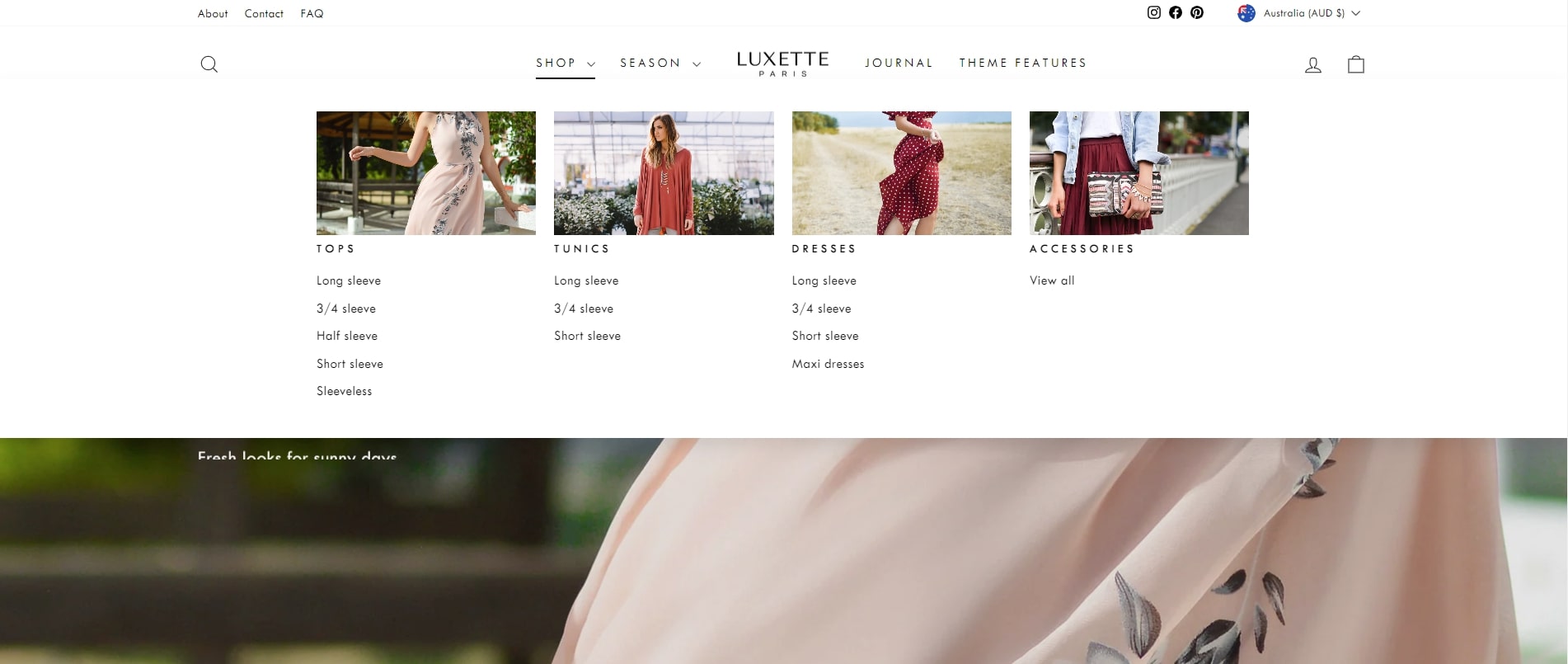 mega menu shopify impulse theme