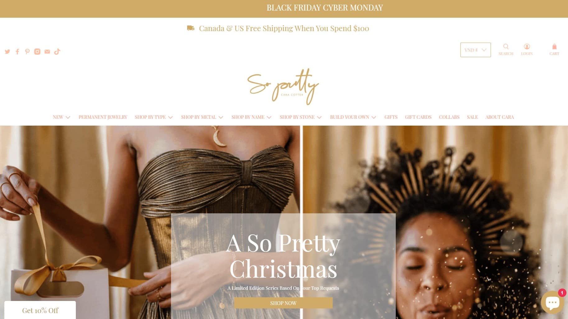 shopify flex theme - so pretty cara cotter