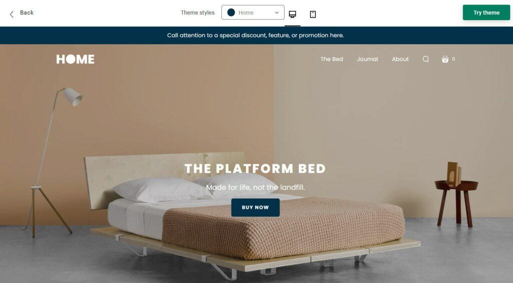 startup theme shopify - home preset