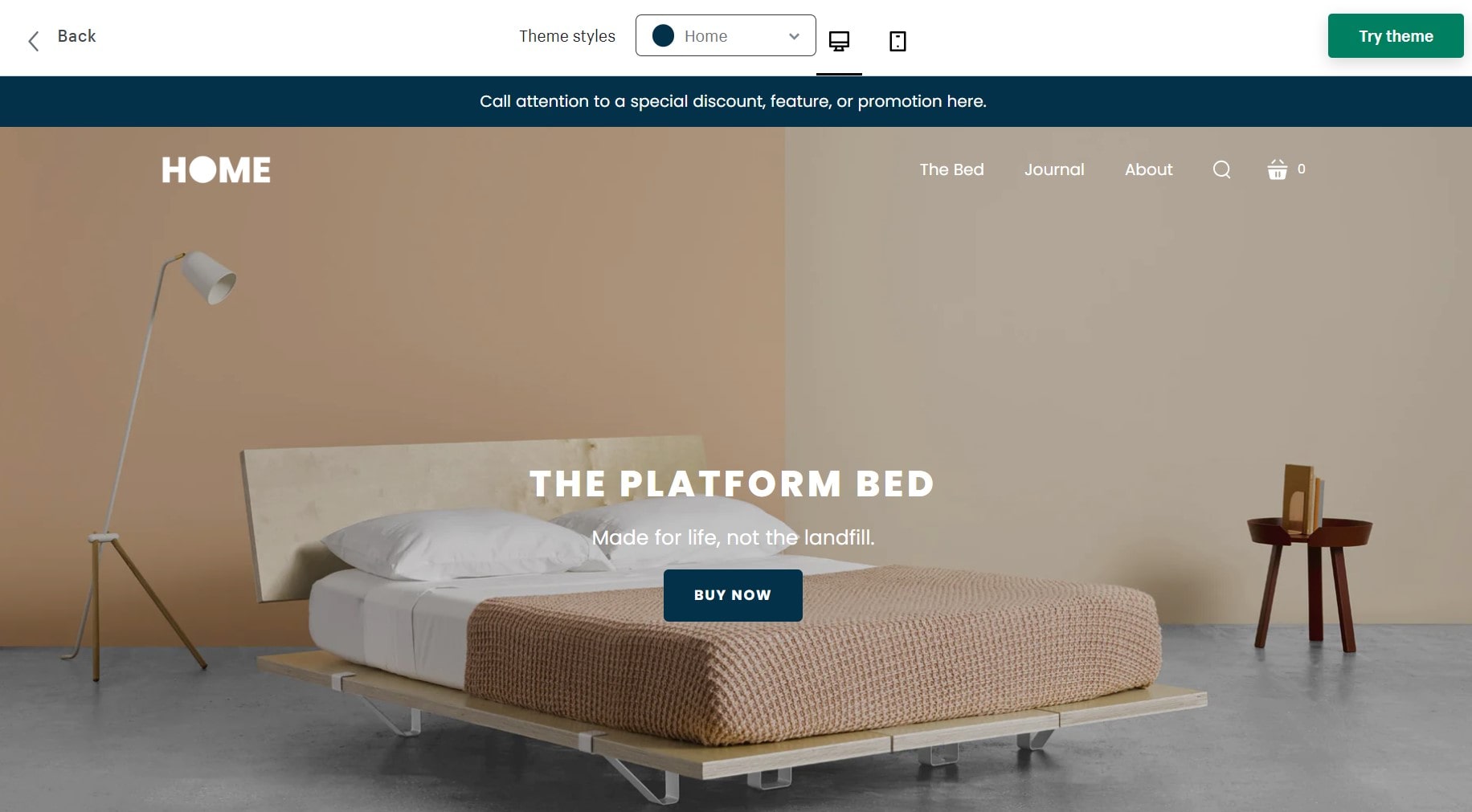 startup theme shopify - home preset