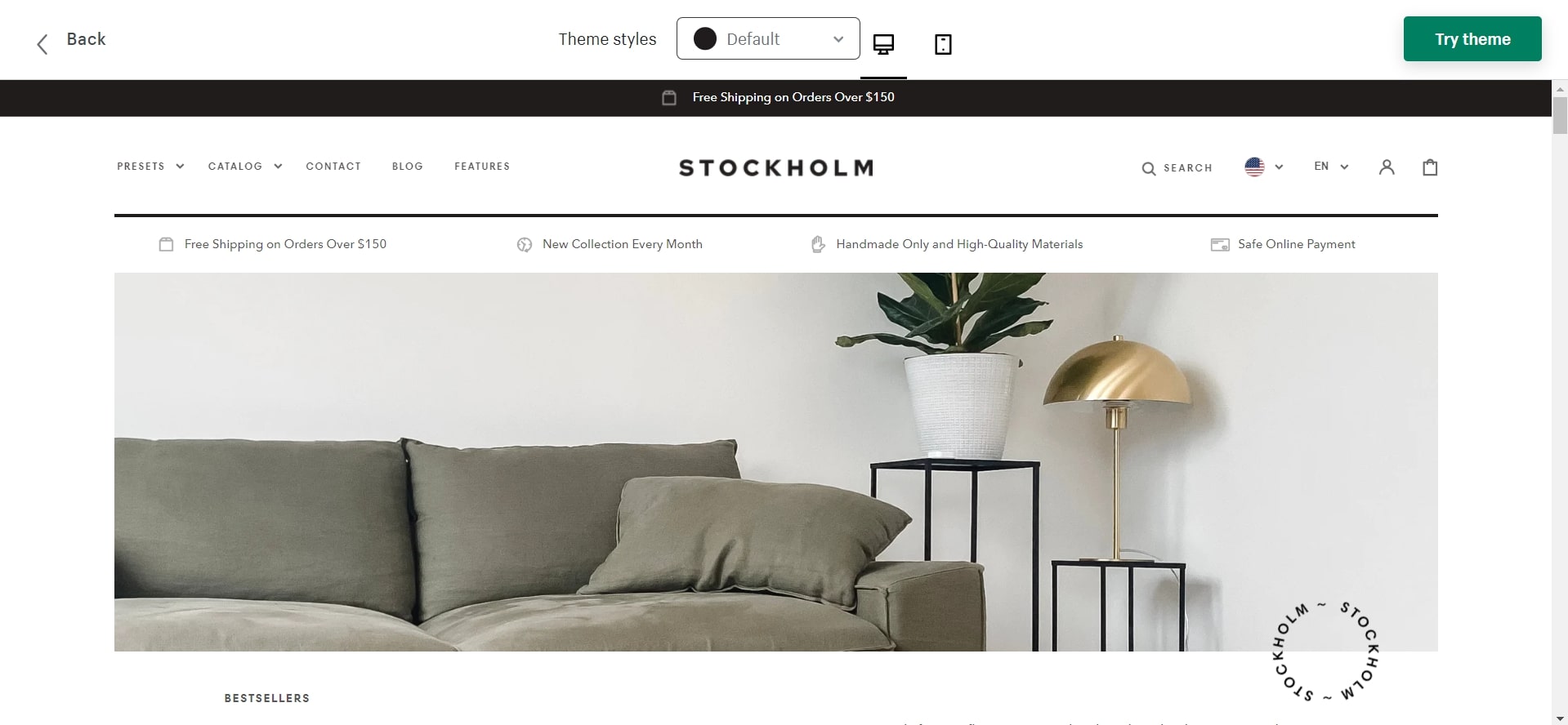 stockholm customizable shopify themes