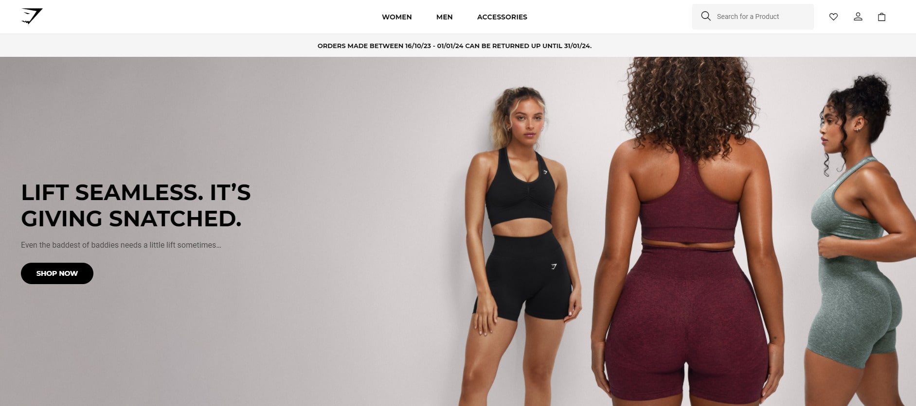 GymShark - one of famous Shopify brands