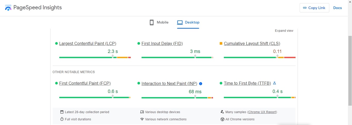 pagespeed insight shopify speed score