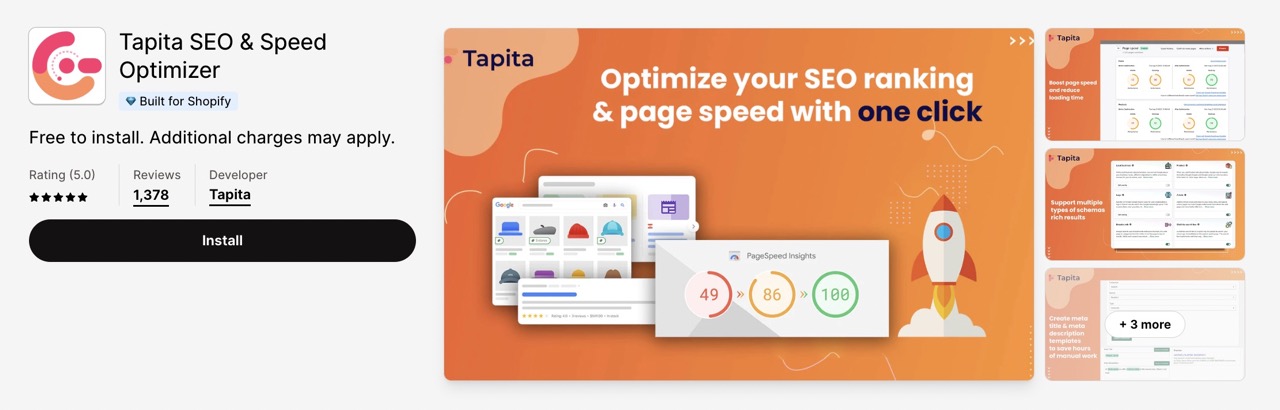 This is the best SEO app on Shopify - Tapita