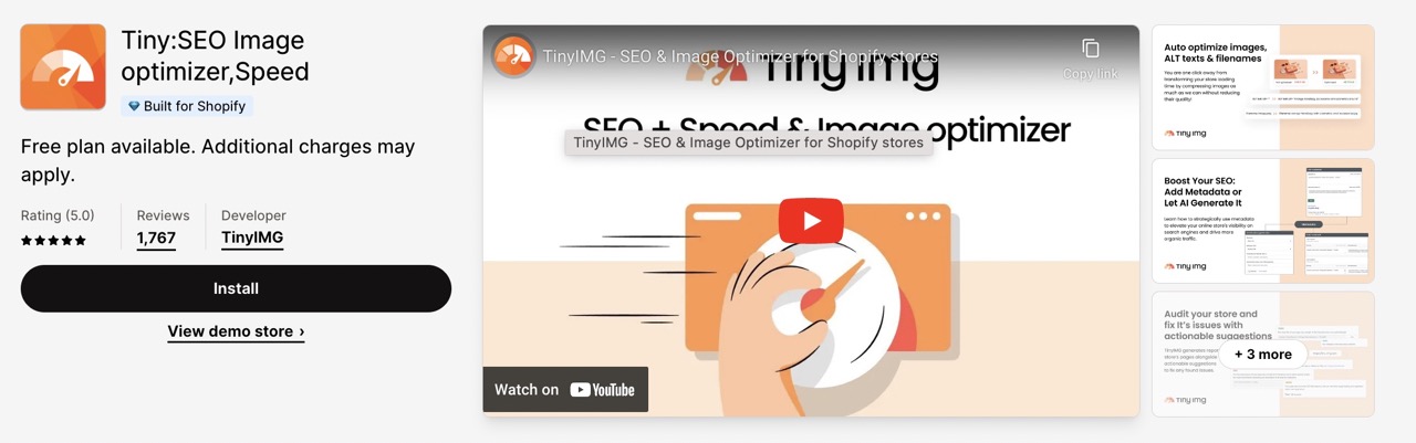 TinyIMG is a comprehensive solution for all your page speed optimization and SEO requirements