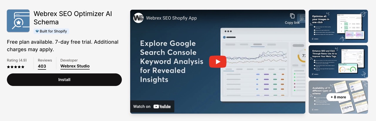 Webrex SEO Optimizer AI Schema