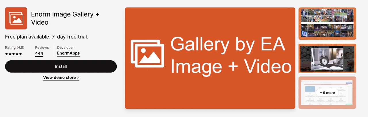 Enorm Image Gallery + Video