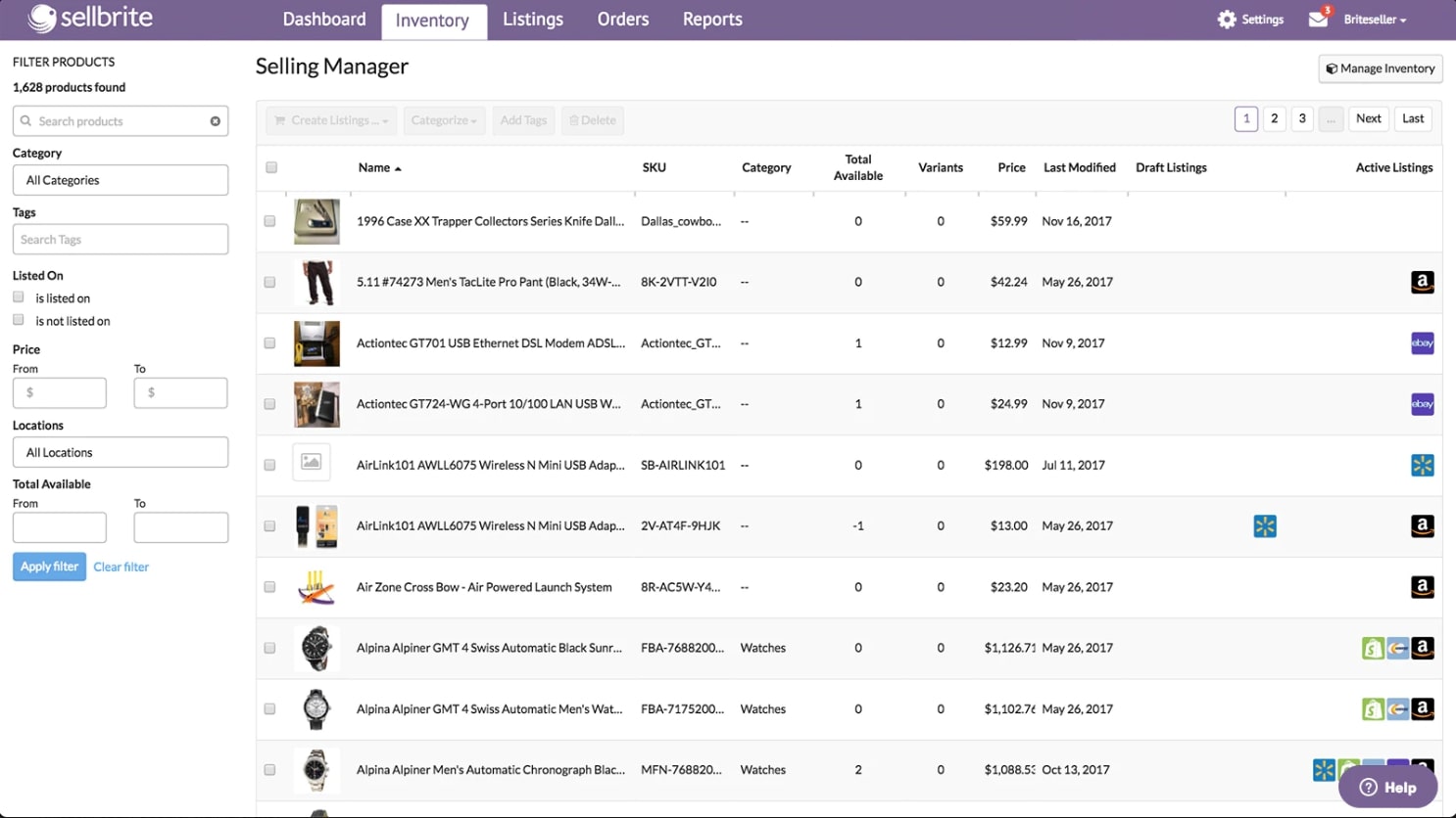 Sellbrite - best shopify inventory management apps