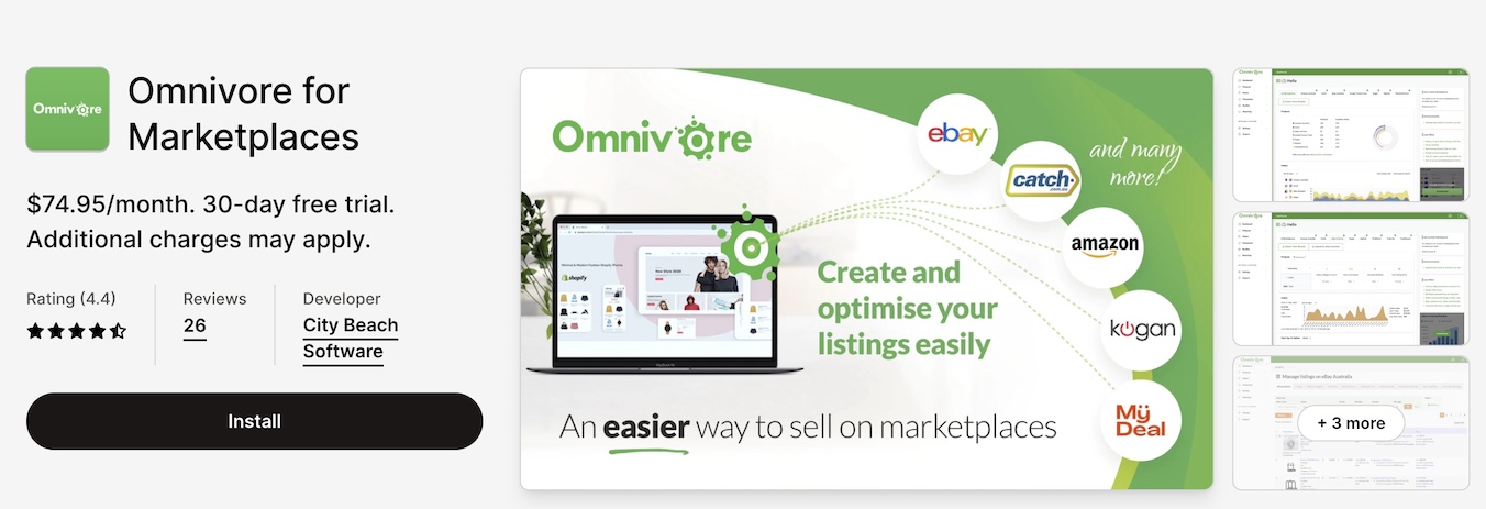 Shopify Marketplace App Omnivore