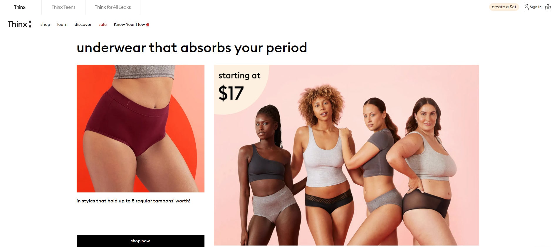 Thinx - One of the biggest Shopify brands