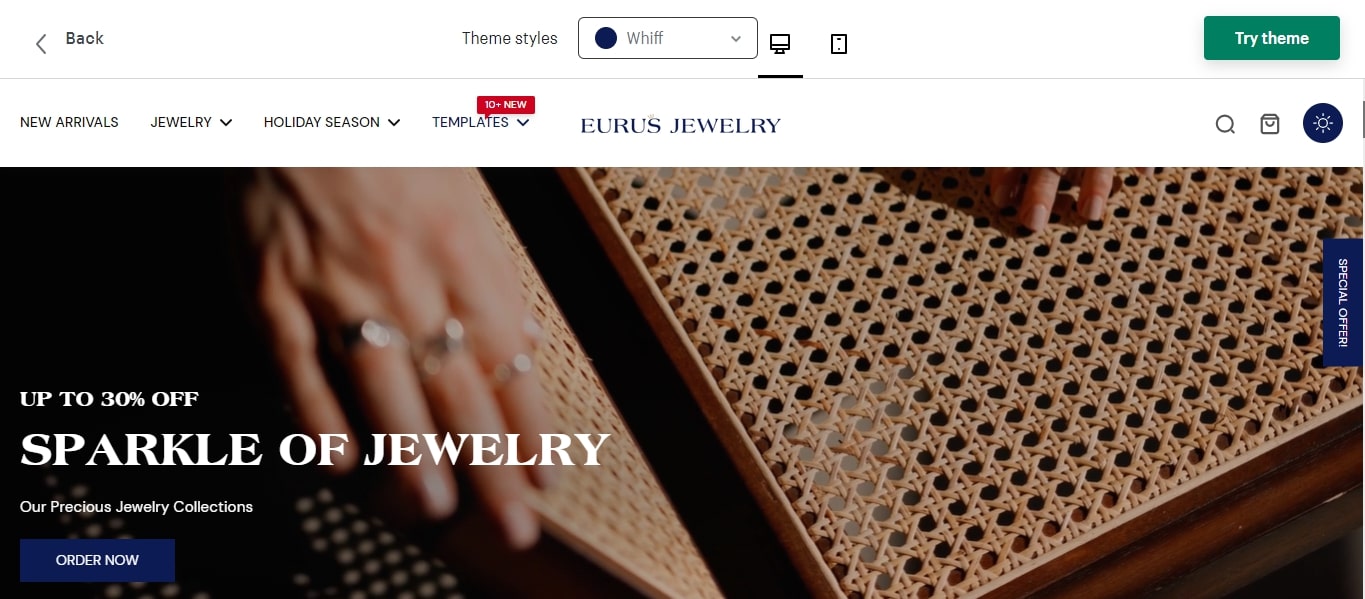 eurus Shopify blog themes