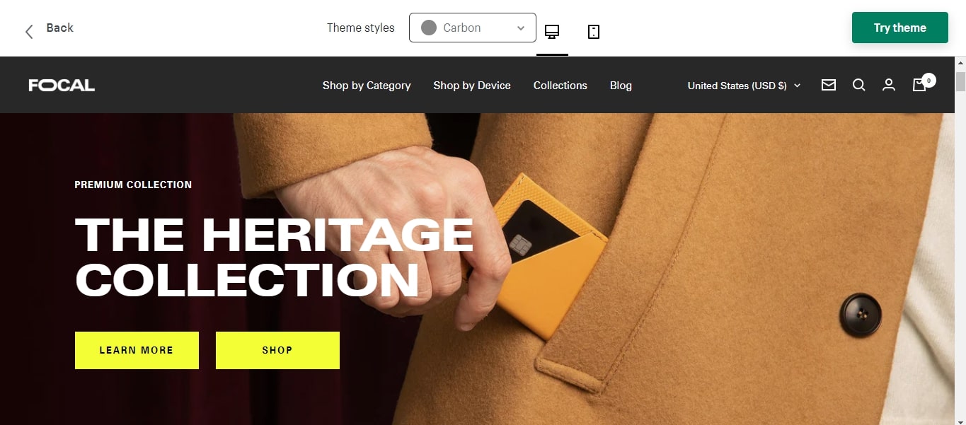 focal Shopify blog themes
