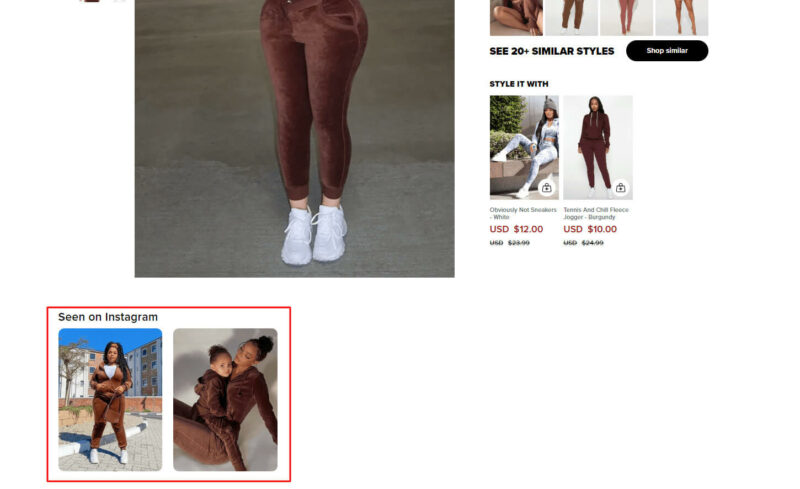 Fashion Nova shopify web examples