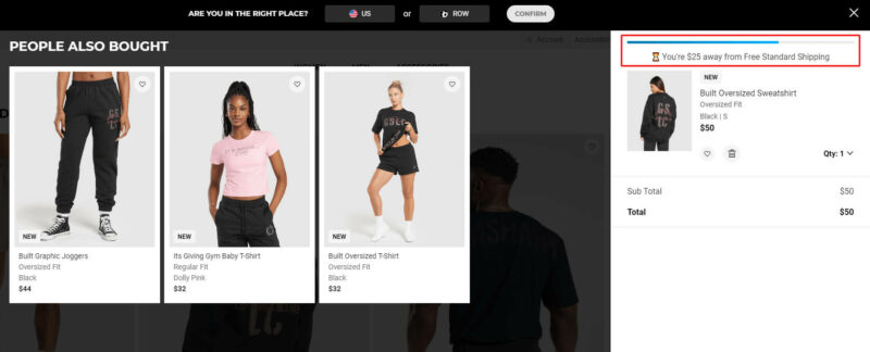 gymshark Shopify website examples