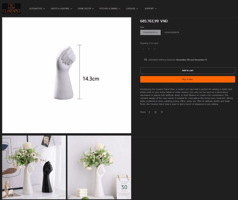 Sample Shopify Websites for Home & Decor - Clixento