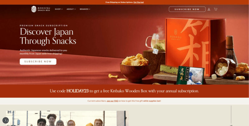 one product Shopify store example - Bokksu