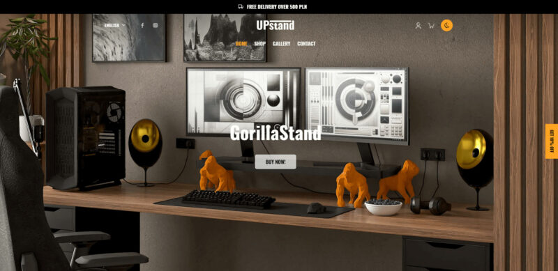 Shopify Website Examples for One Product - UPstand