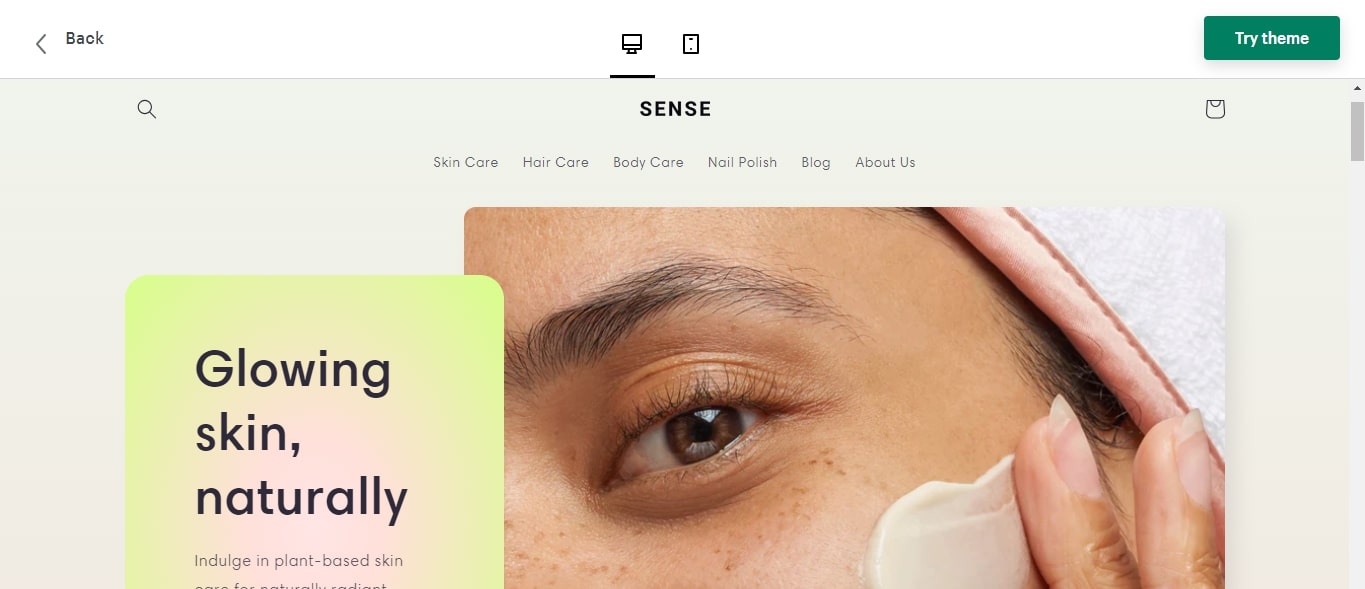 sense Shopify blog themes