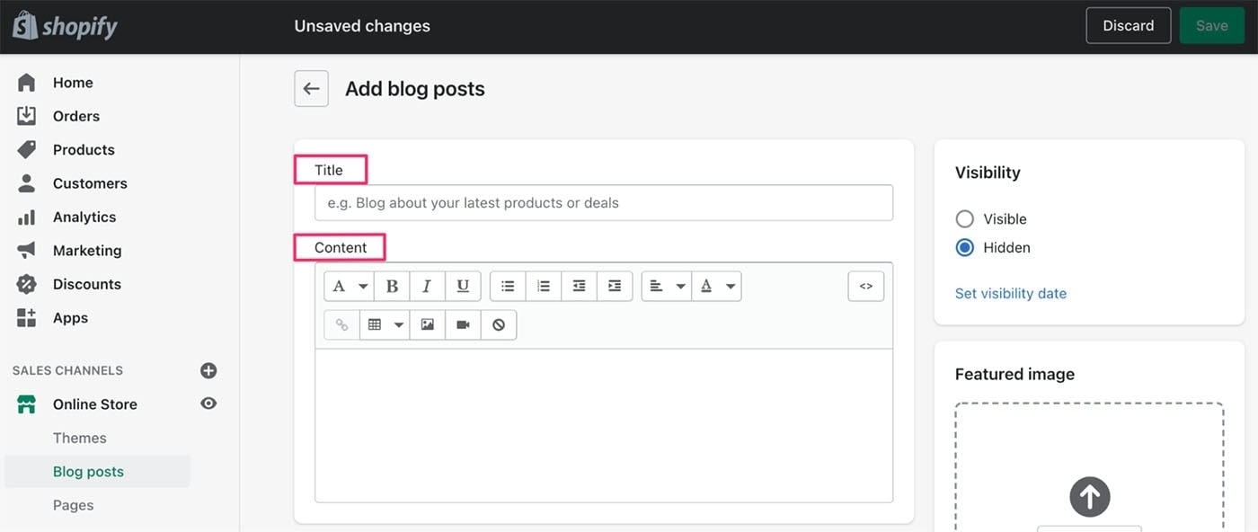 Shopify blog themes