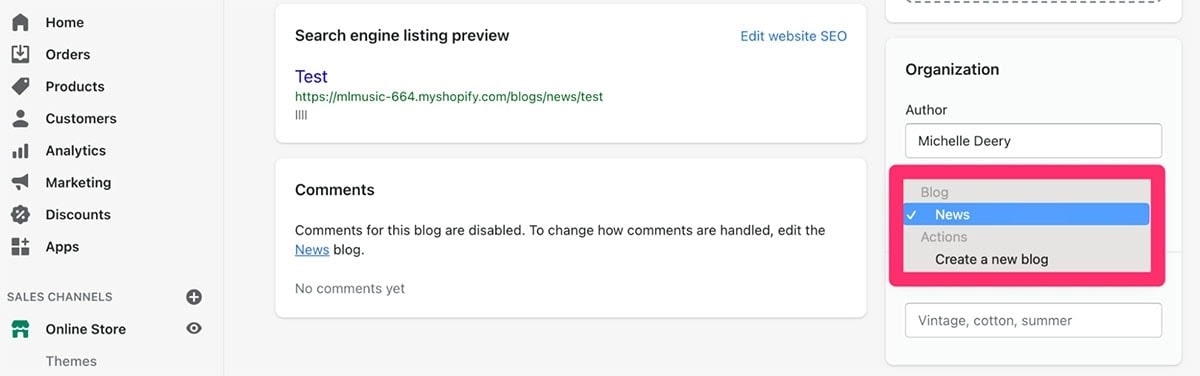 Shopify blog themes