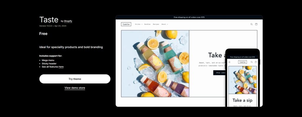  best Shopify theme for custom products - taste theme