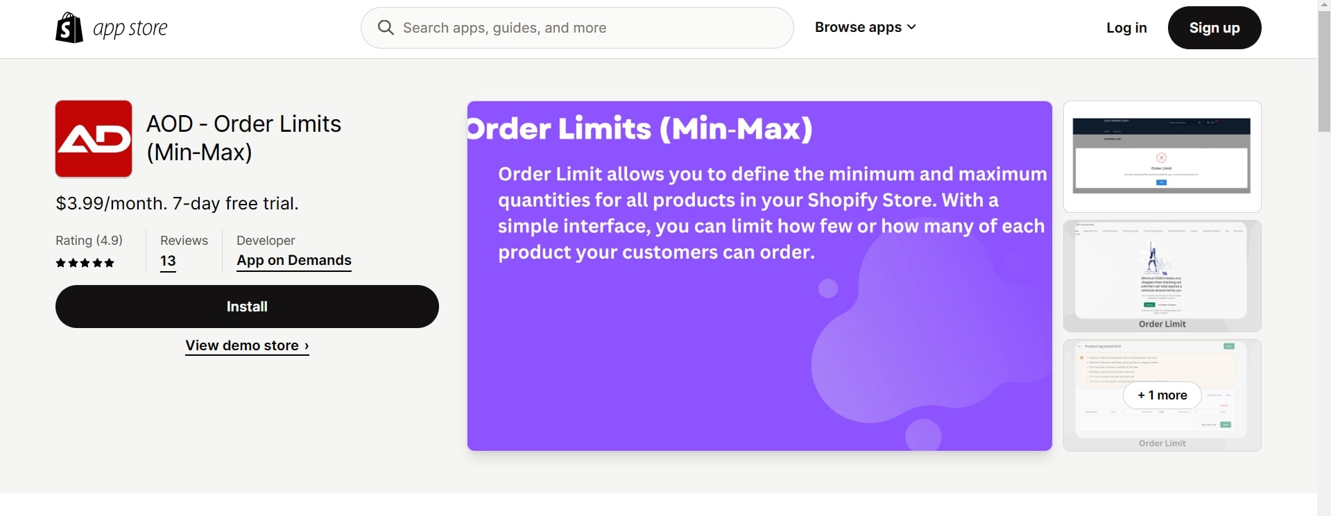 AOD Order Limit