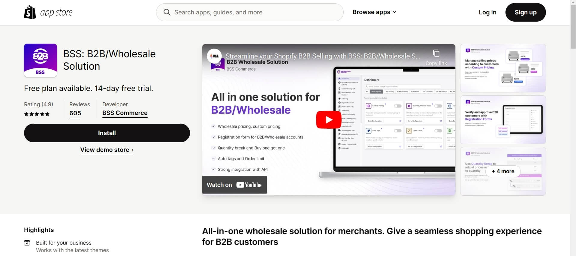 B2B/Wholesale Solution by BSS Commerce