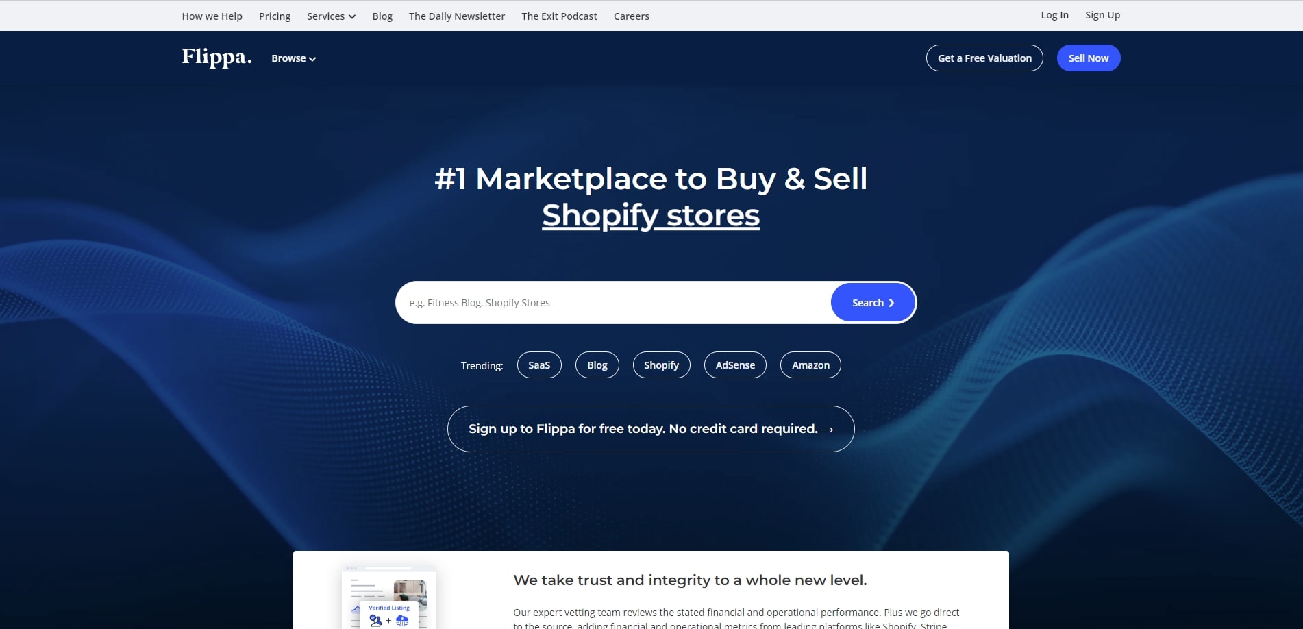 Flippa - marketplace to sell shopify stores