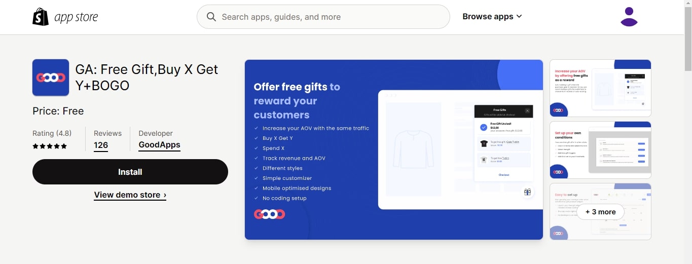 GA: Free Gift, Buy X Get Y+BOGO