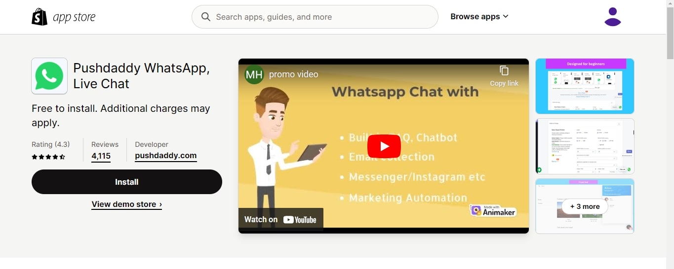 Pushdaddy WhatsApp Live Chat