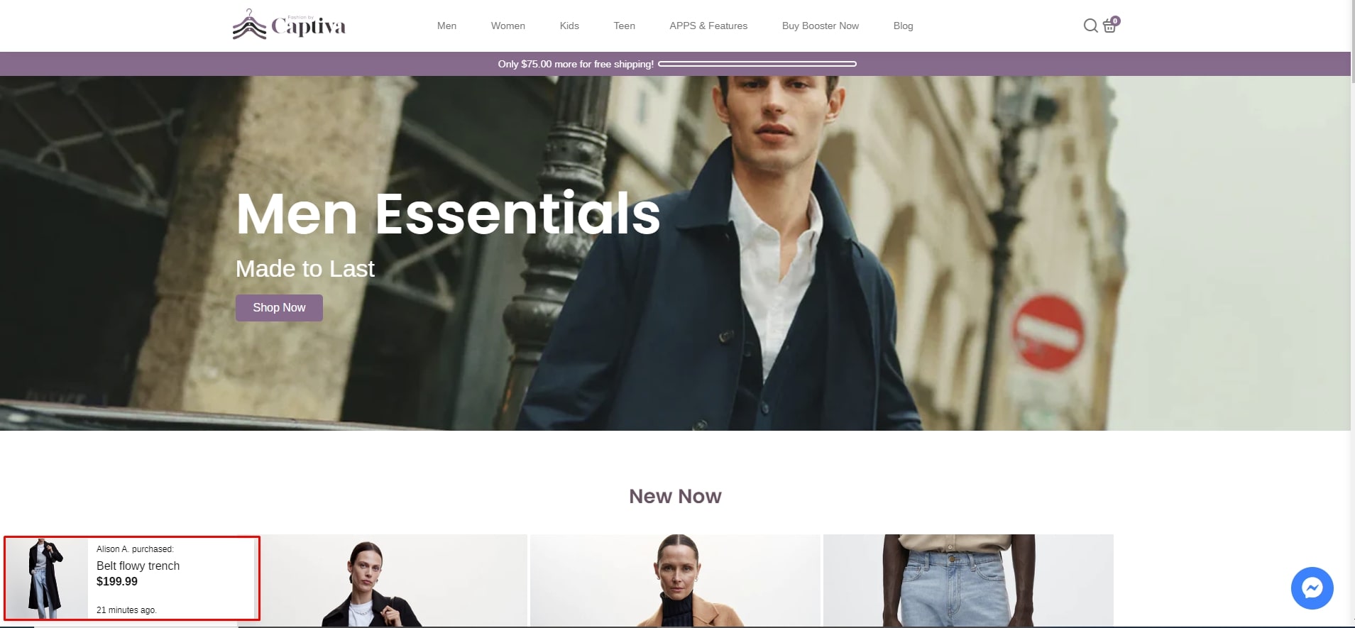 Sales notification - booster shopify theme