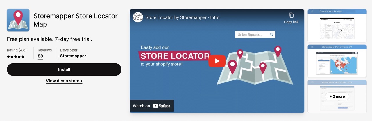 Storemapper uses Google maps and directions to help customers easily locate your shops, dealers,
