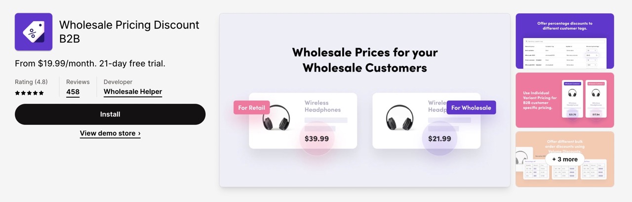 Wholesale Pricing Discount B2B