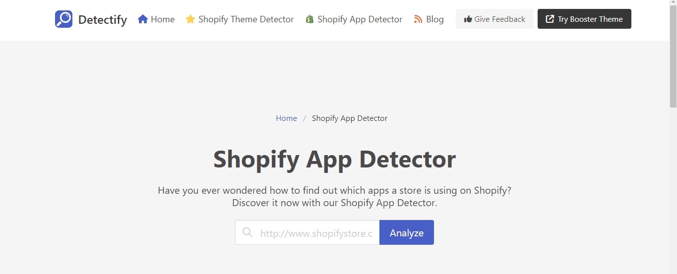 Shopify App Detector by Detectify