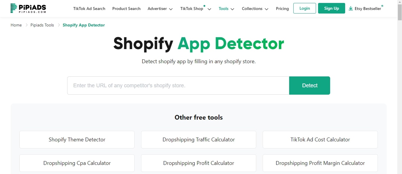 Shopify App Detector by PiPiADS