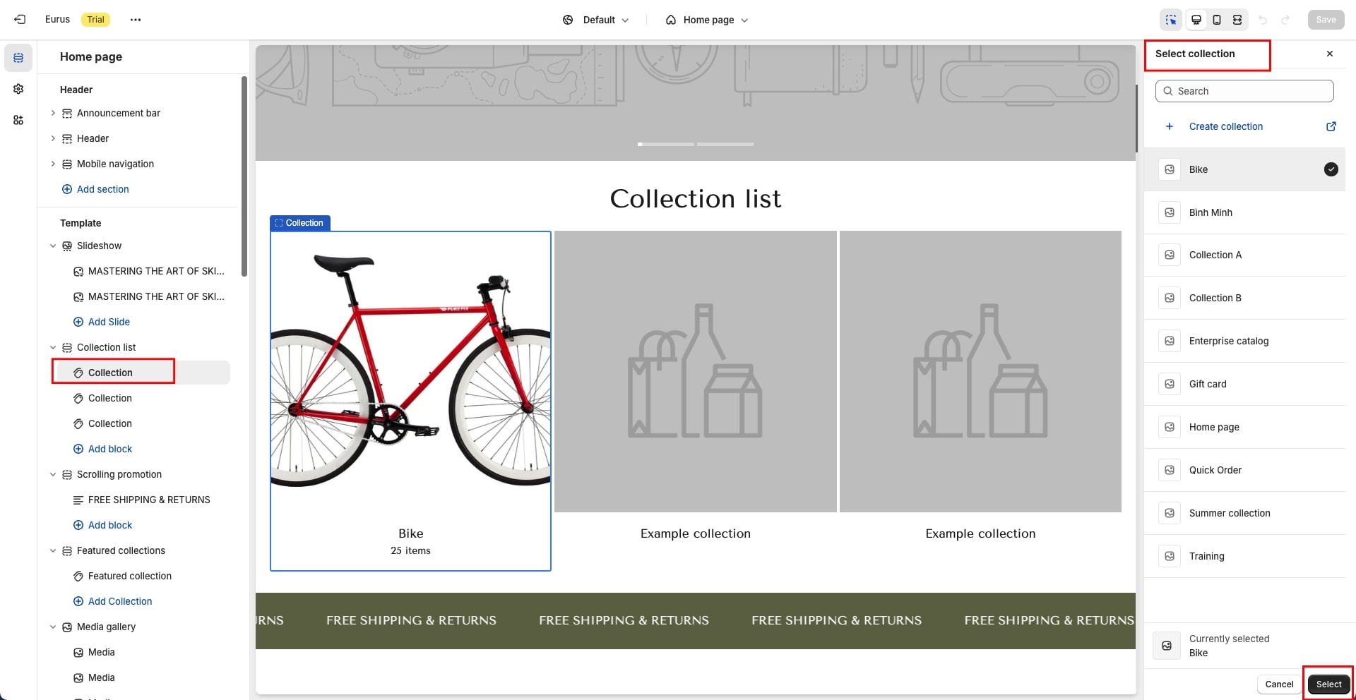 How to Add Sub Collections in Shopify - Choose which collection will be displayed in the collection list
