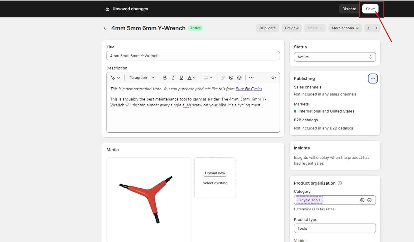 How to hide product on Shopify - Save changes in hiding products