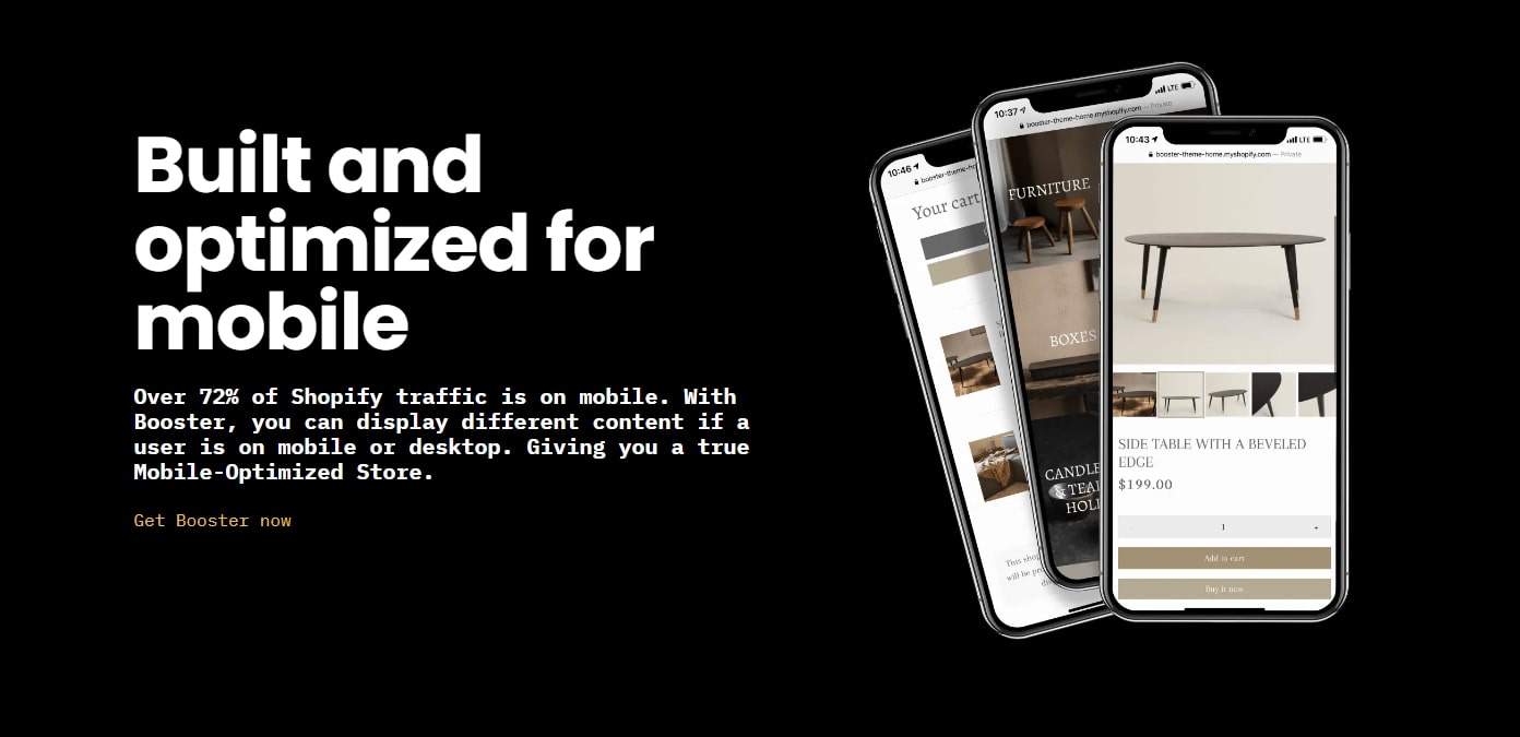 shopify booster theme marketing feature