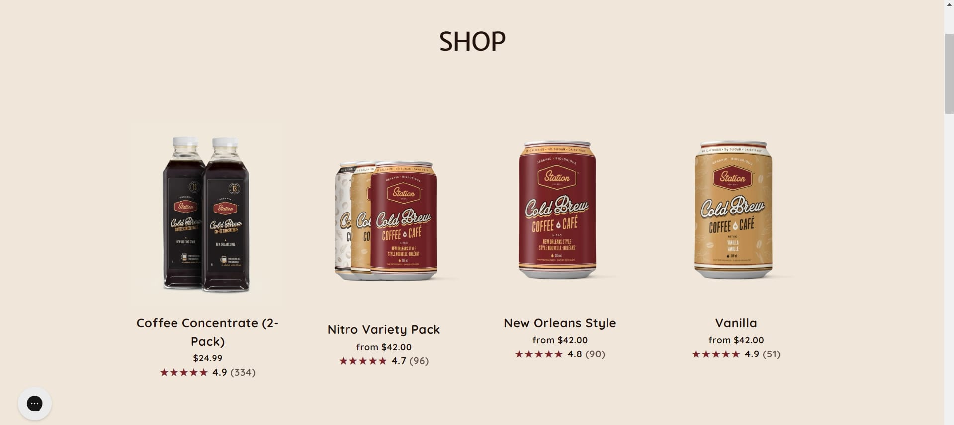 station cold brew Streamline Shopify theme
