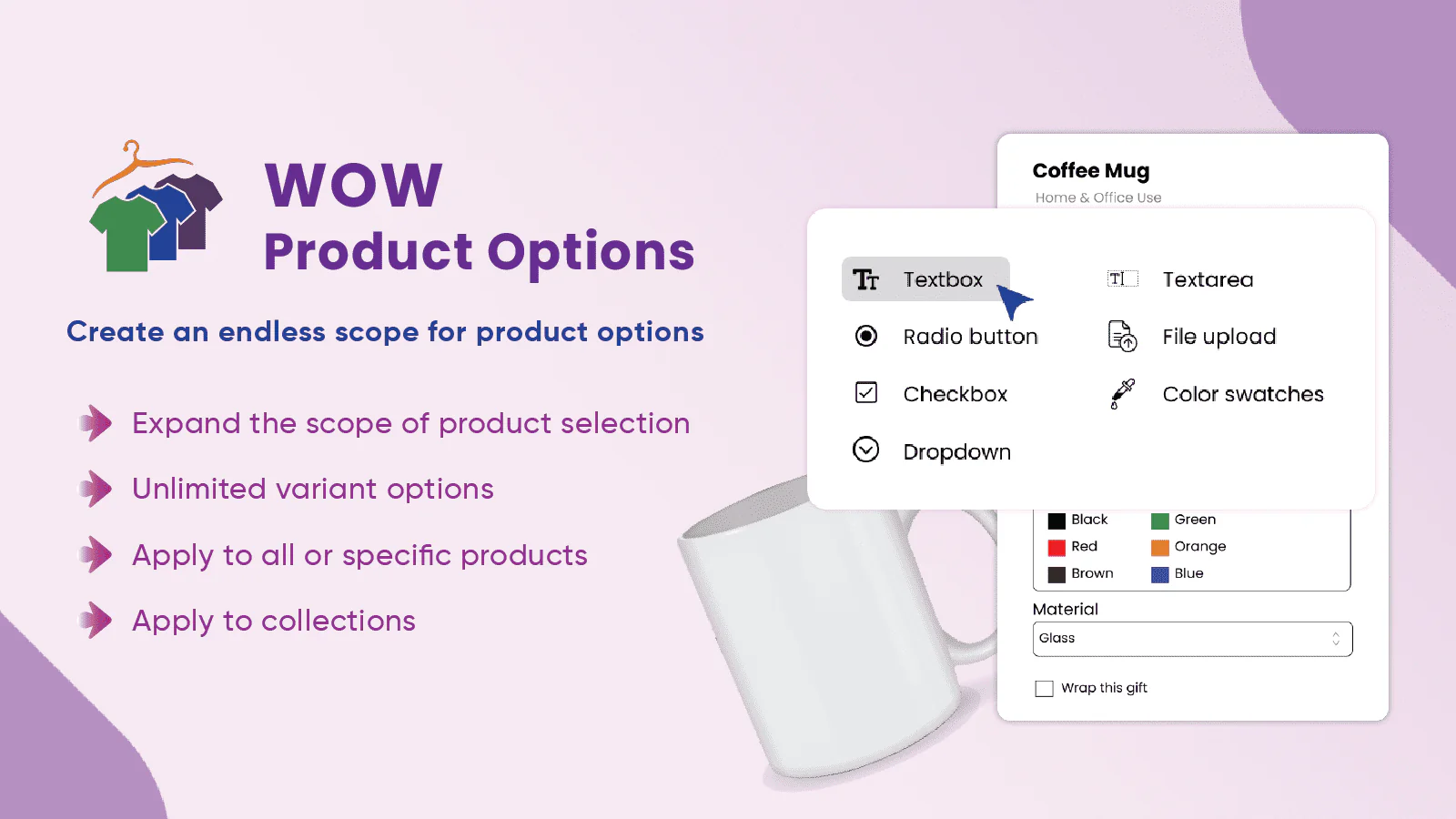 Wow Free Product Options app 