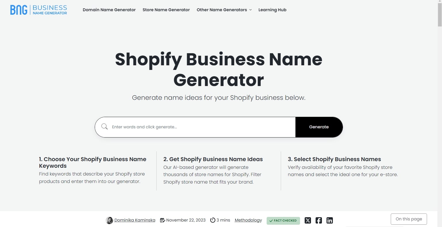 Business Name Generator