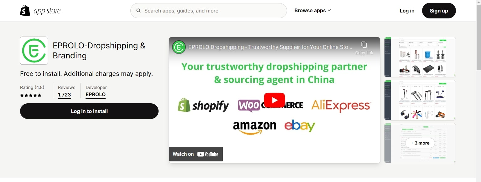 EPROLO Dropshipping App