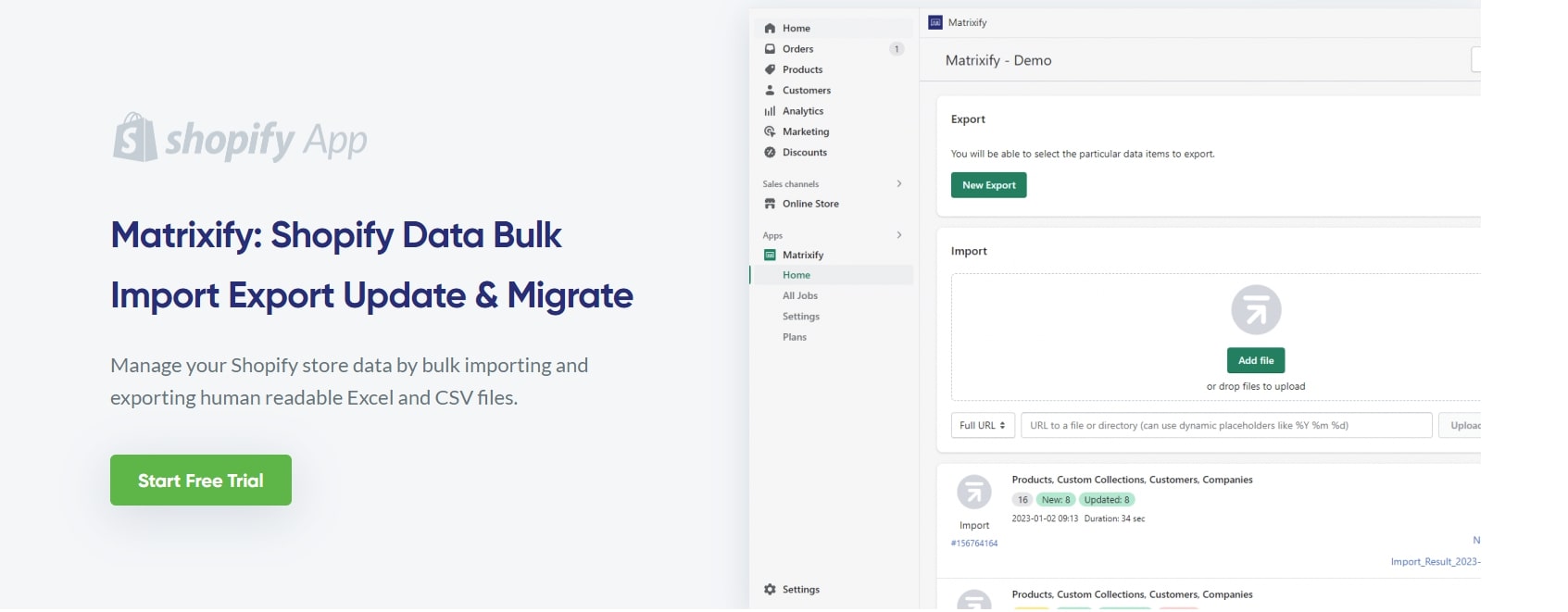 Matrixify Shopify App