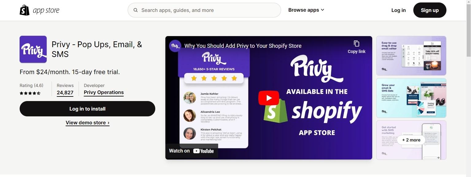 Privy ‑ Pop Ups, Email, & SMS